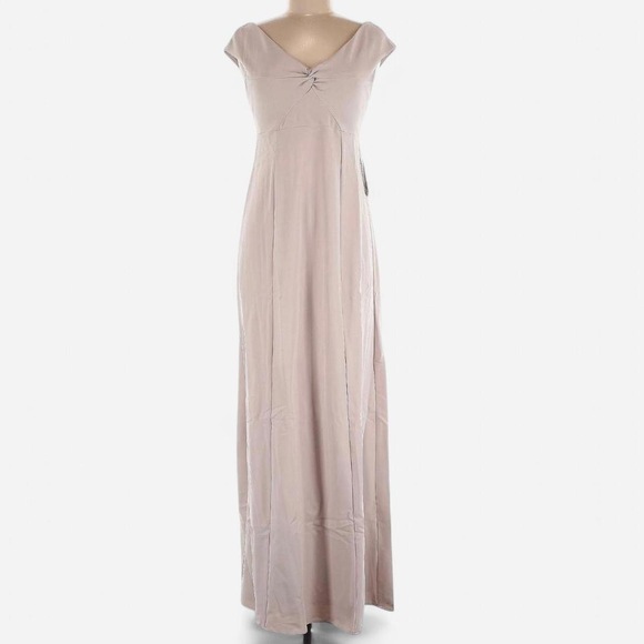 Show me your mumu Minimalist Mauve / Grey Maxi Formal Evening Gown in Gray - Picture 1 of 7